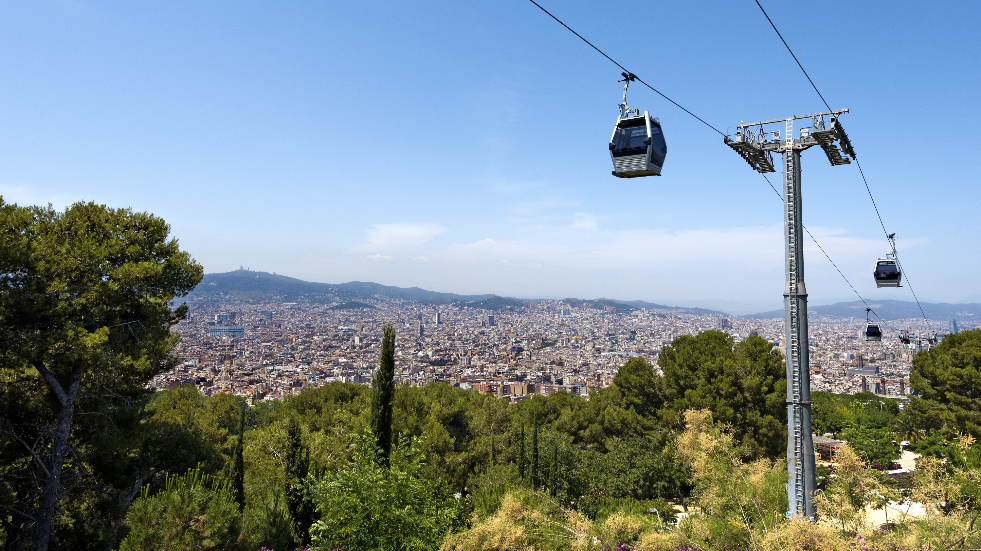 Montijuic cable car Barcelona